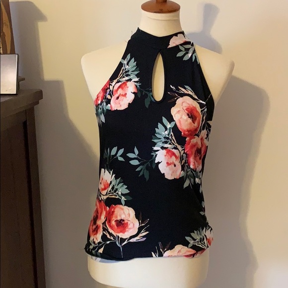 Tops - Rose High neck tank